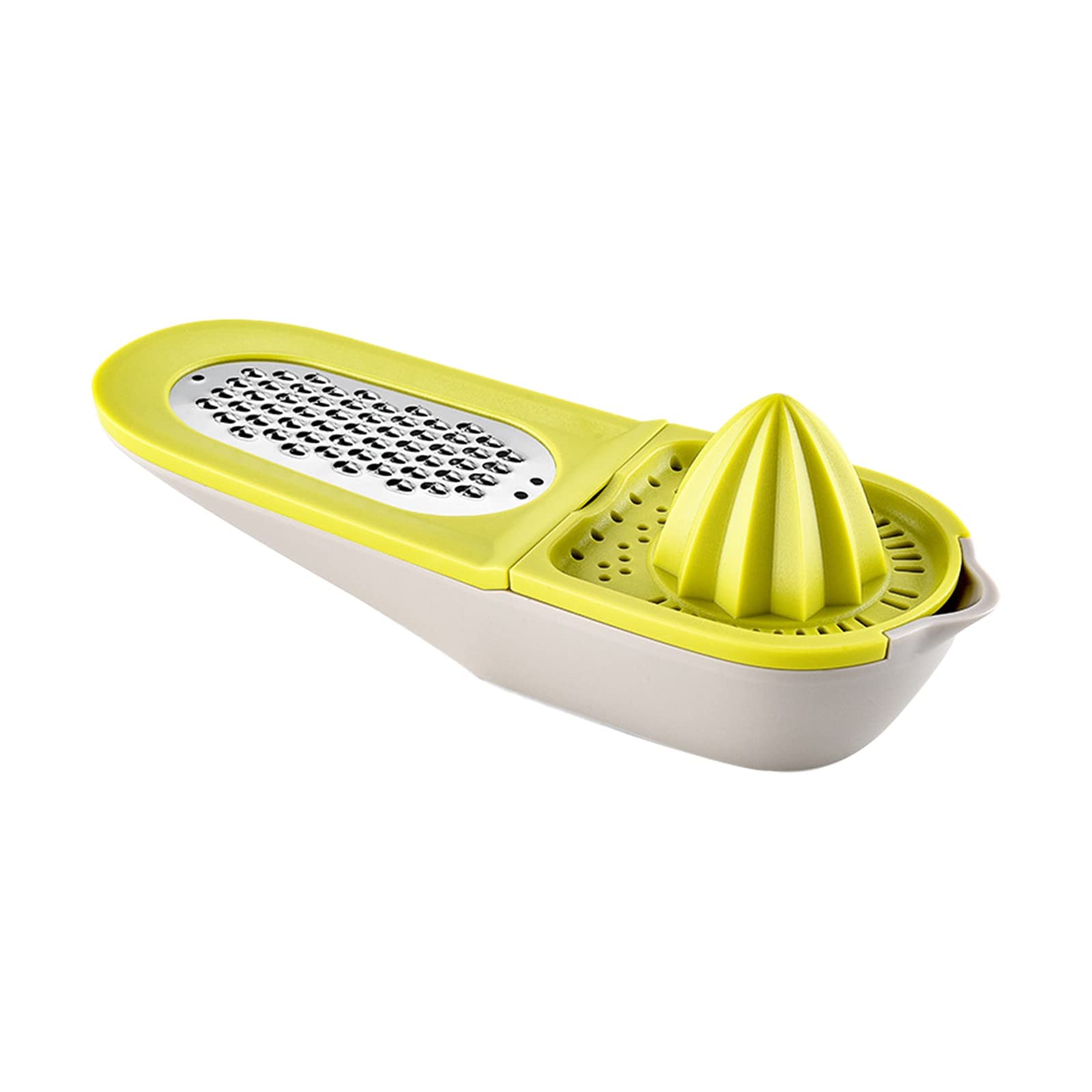 3-in-1 Manual Juicer, Multifunction Orange Lemon Squeezer, Kitchen Grater & Minced Garlic Tool - Green, One Size - Perfect for Home Cooking & Fresh Juice Making