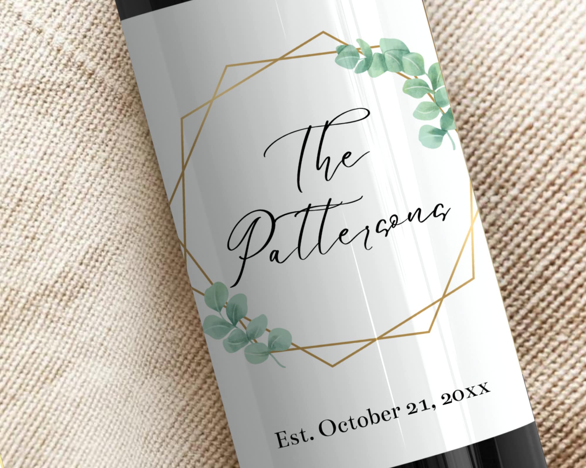 Personalized Custom Wine Bottle Label Stickers for Weddings & Bridal Showers - Set of 1-10 - Elegant Party Decorations & Unique Gift Ideas - Perfect for Wedding Favors, Anniversary Gifts & Special Celebrations