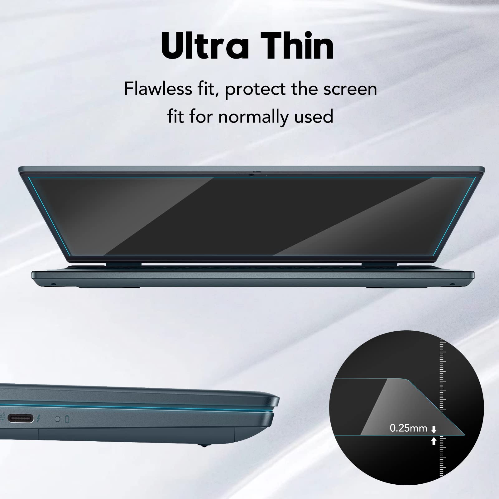 14 Inch Laptop Screen Protector Tempered Glass - Anti-Scratch, Anti-Fingerprint, Bubble-Free for HP, Dell, Acer, ASUS, Samsung, Lenovo, Toshiba 14