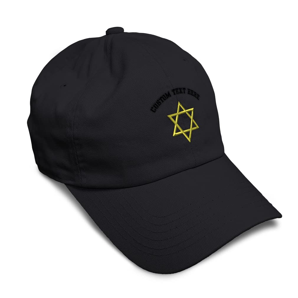 Soft Cotton Baseball Cap with Star of David Jewish B Embroidery - Religious Dad Hat for Men & Women - Perfect for Synagogue, Jewish Holidays & Everyday Wear