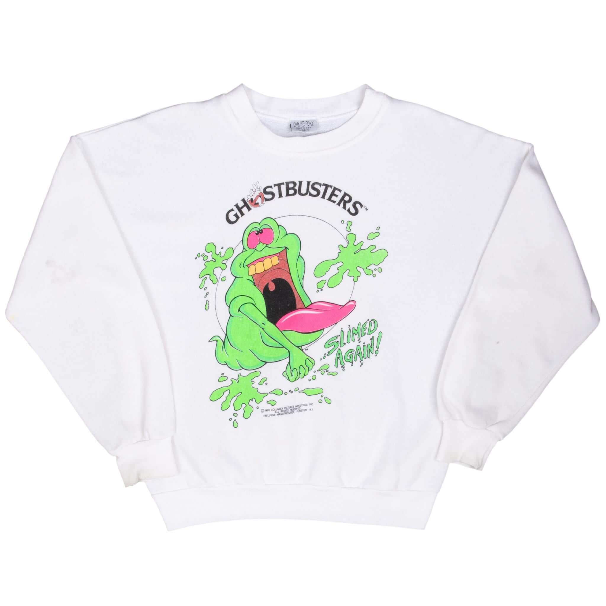 Vintage Ghostbusters Sweatshirt 1989 - Large Youth (14/16) - Made in USA - Perfect for Halloween Costumes & 80s Retro Fashion