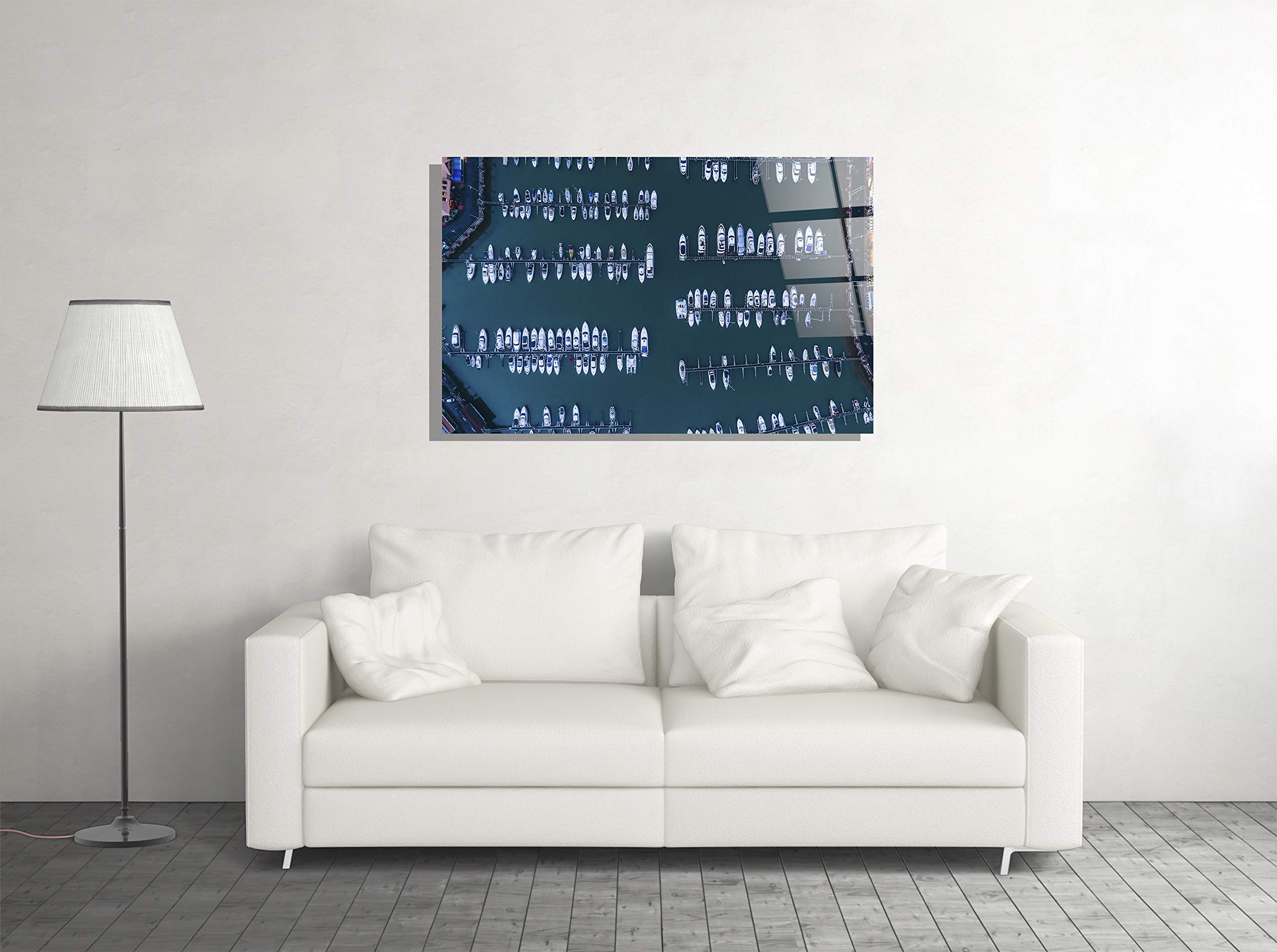 Premium Yacht Marine Tempered Glass Wall Art - Modern Nautical Home & Office Decor - Perfect Gift for Boat Lovers (24x36) - Ideal for Living Rooms, Bedrooms, Offices & Hotels
