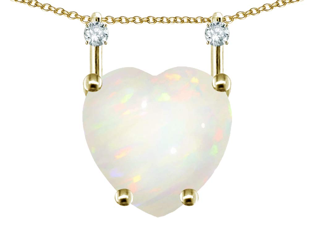 14K Gold Heart Shape 8mm Stackable Mother's Day Pendant Necklace - Perfect Gift for Mom, Wife, Daughter | Valentine's Day, Anniversary, Birthday Jewelry Present