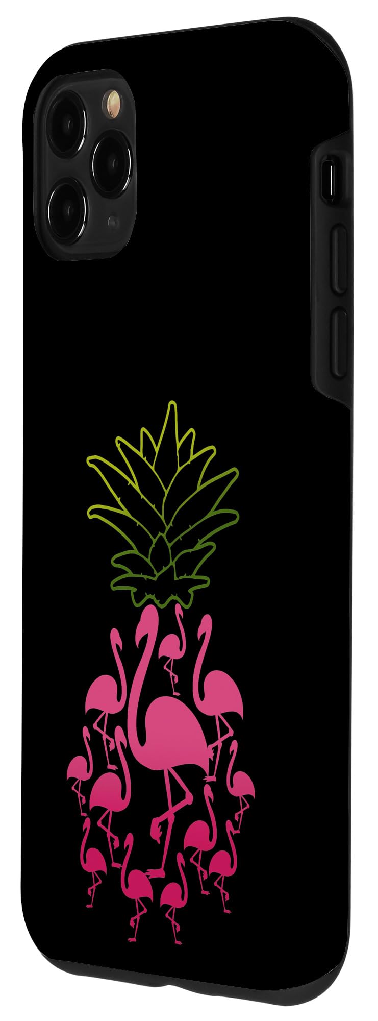 iPhone 11 Pro Max Case - Flamingo Pineapple Cute Tropical Design, Shockproof Protective Phone Cover for Women - Perfect Gift for Girls, Beach Vacation & Summer Outings