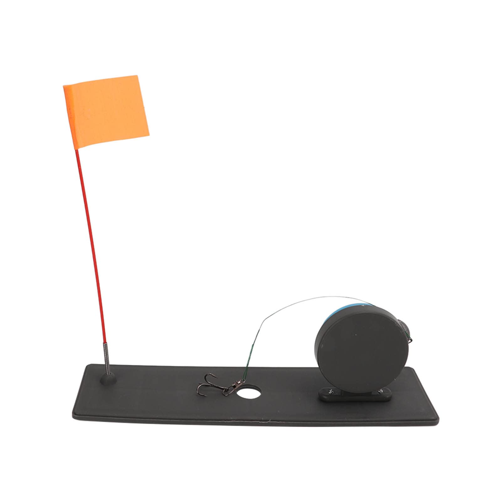 Ice Fishing Tip Up with Flag - Portable Ice Fishing Rod Reel Combo Kit for Winter Fishing - Floating Base for Easy Detection - Perfect for Lake, Pond, and River Ice Fishing Adventures
