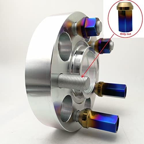 RISON 20PCS M14x1.5 Titanium Open End Lug Nuts - Ultra Lightweight Racing Wheel Nuts for Cars, Trucks & SUVs (22mm Length) - Durable Performance Accessories for Track, Off-Road & Street Use