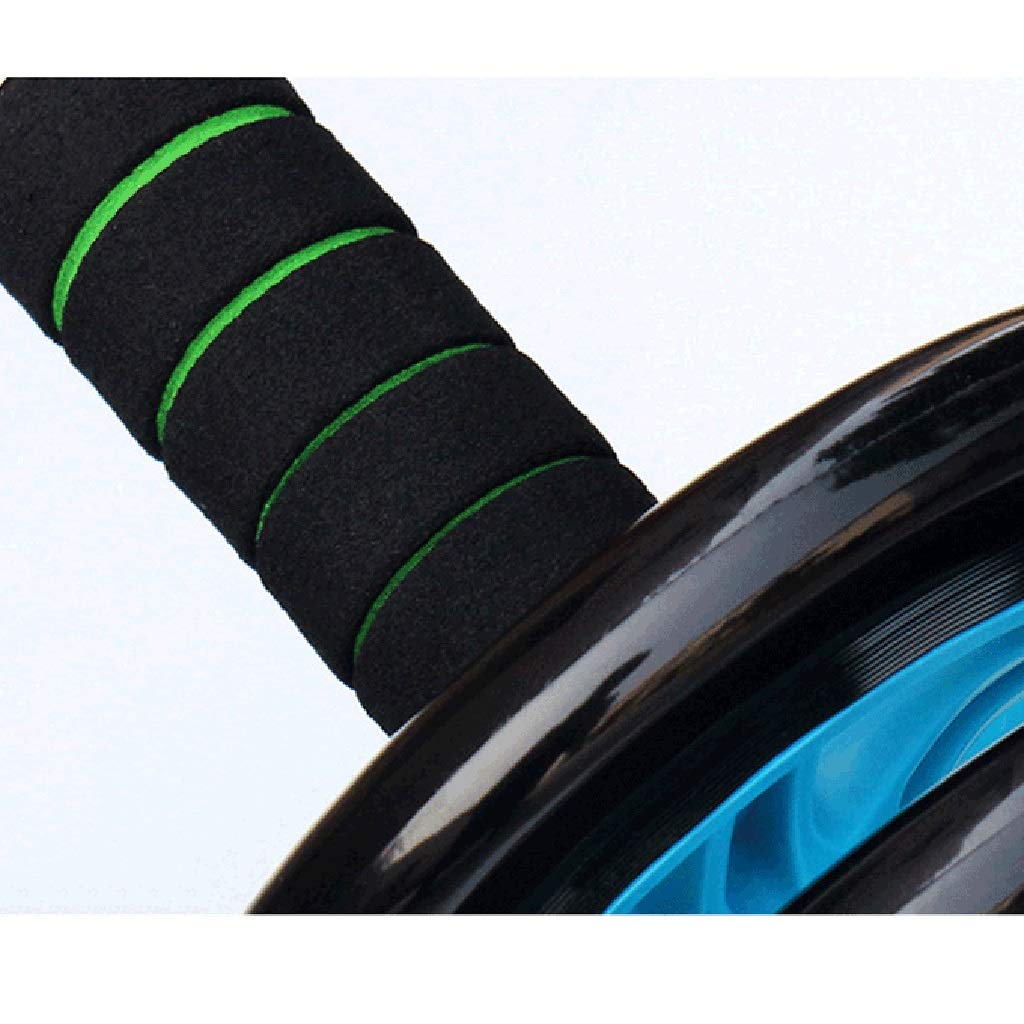 Premium Ab Roller Wheel for Core Workouts - Heavy Duty Abdominal Exercise Equipment with Soft Knee Pad Mat - Home Gym Fitness Gear for Men & Women (Black/Blue) - Perfect for Home Training, Office Breaks & Full-Body Toning