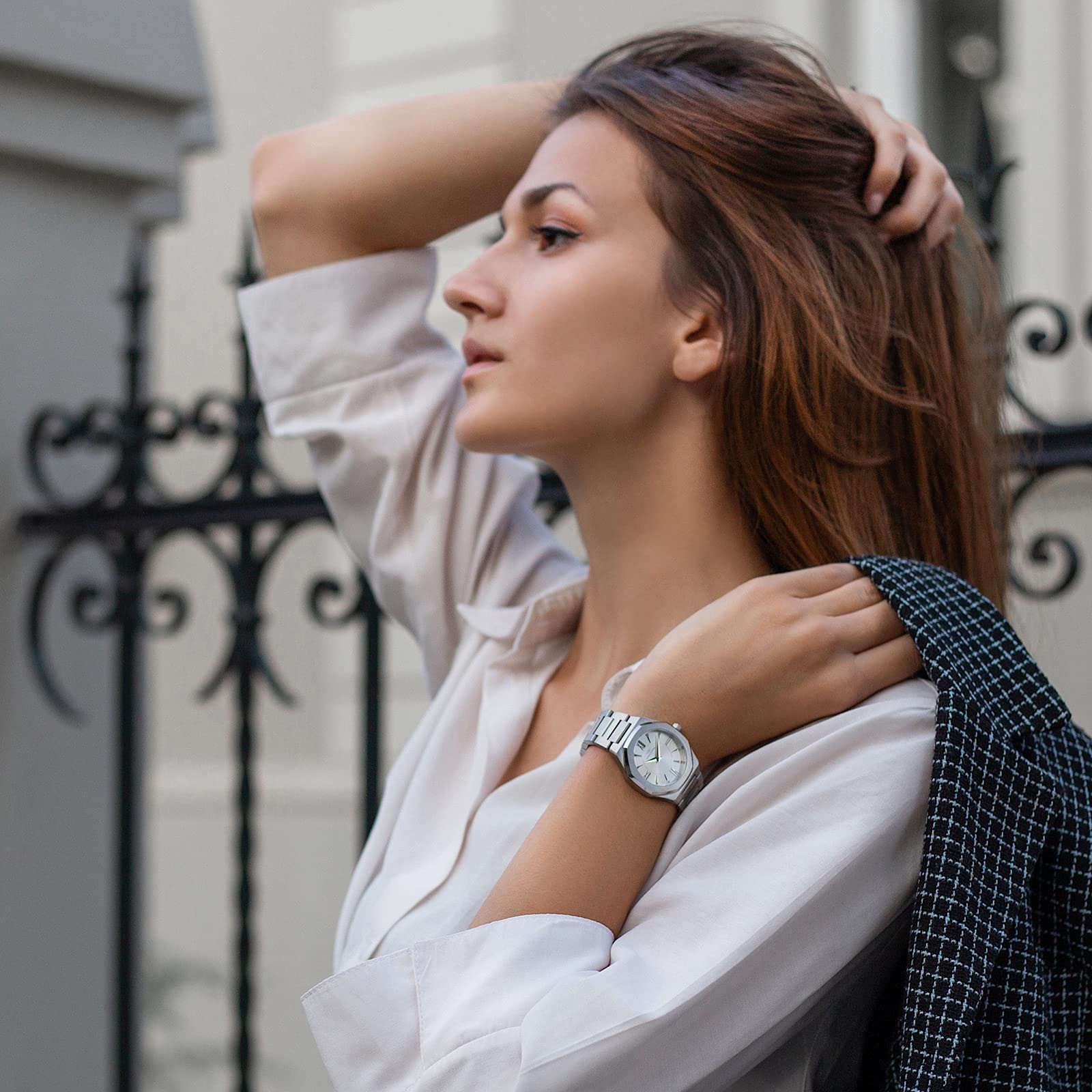 Nation of Souls Livia Collection - Premium Men's Octagonal Stainless Steel Watch with Sunray Dial, 20mm Straps, Japanese Miyota Quartz Movement & Sapphire Crystal - Water Resistant Analog Watch for Business, Casual & Formal Occasions