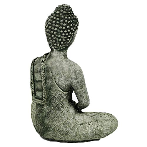 Buddha Statue with Robe - Asian Concrete Sculpture for Home & Garden Decor - Perfect for Meditation Spaces, Zen Gardens, and Spiritual Decorations