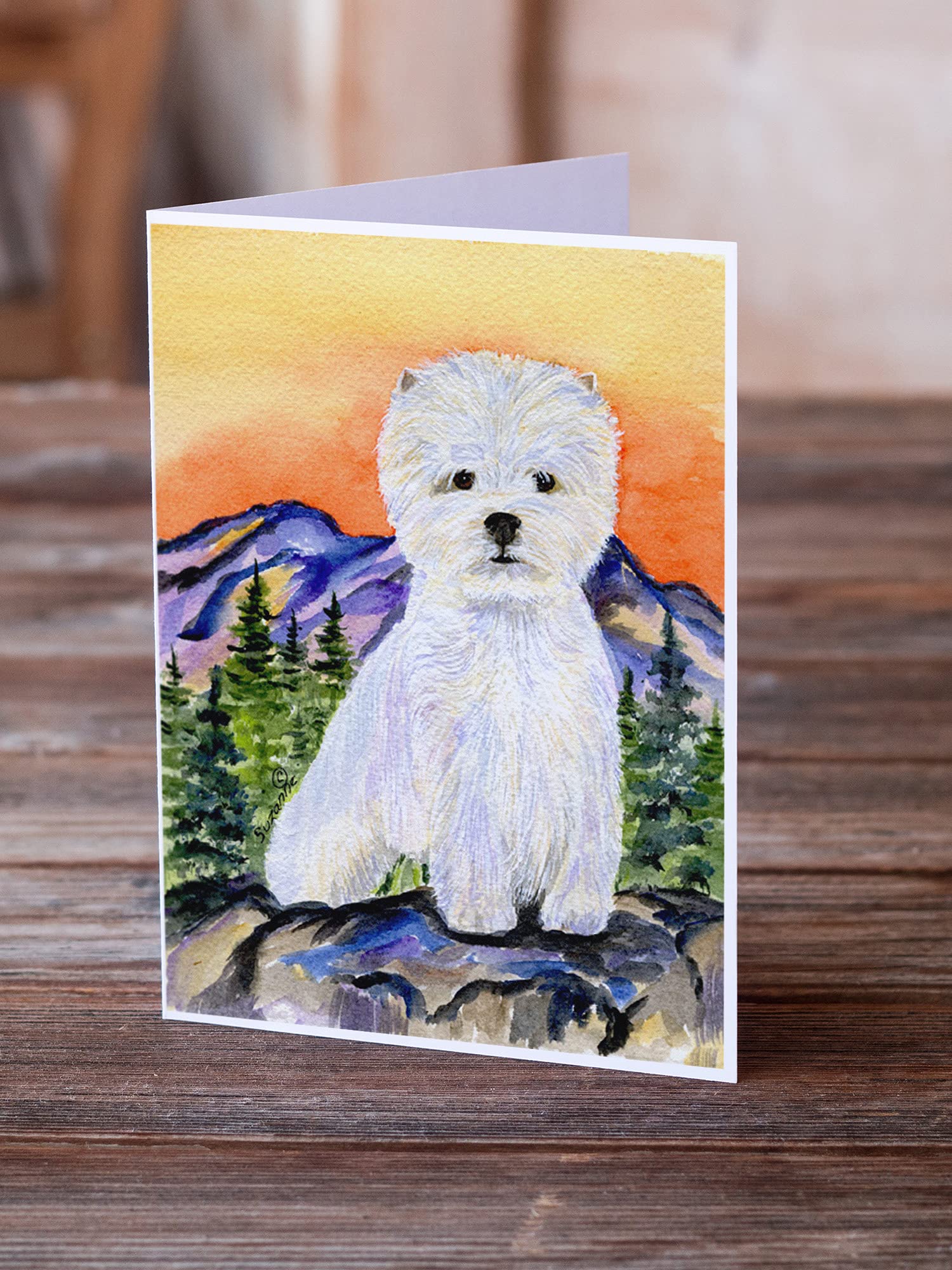 Westie Greeting Cards and Envelopes Set - Pack of 8 Blank A7 Note Cards (5x7 Inches) for Birthdays, Thank You Notes & Special Occasions | Whimsical Dog Lover Stationery