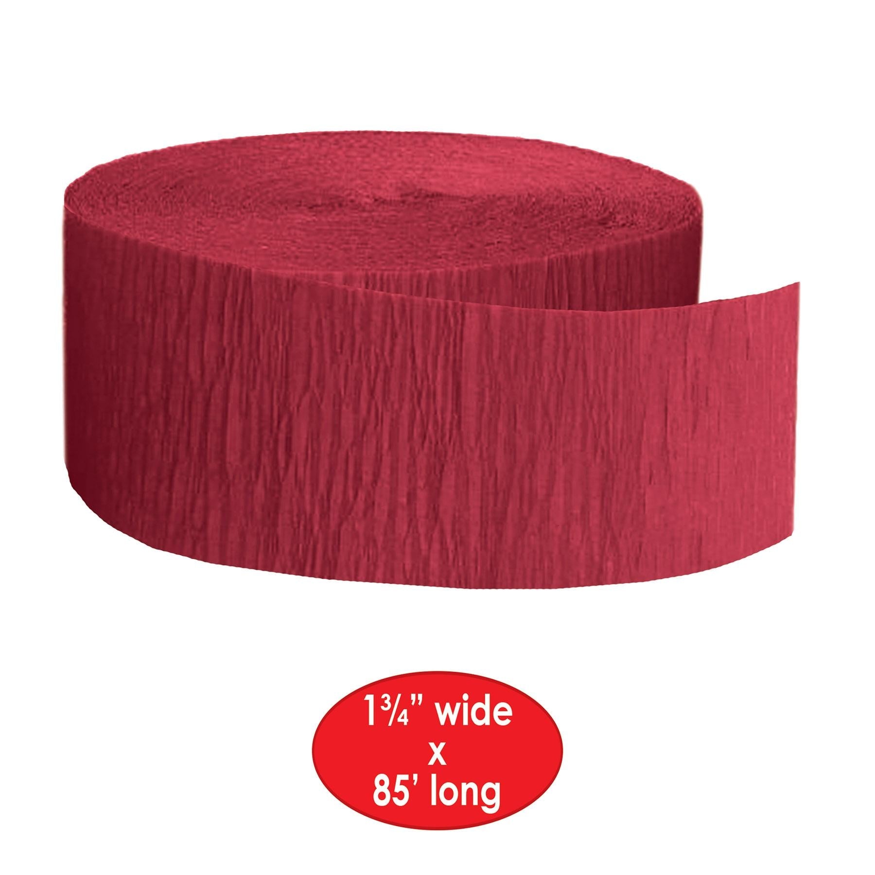12 Pack Beistle FR Party Festive Crepe Streamers - Red Decorative Party Supplies for Birthday, Wedding & Holiday Celebrations