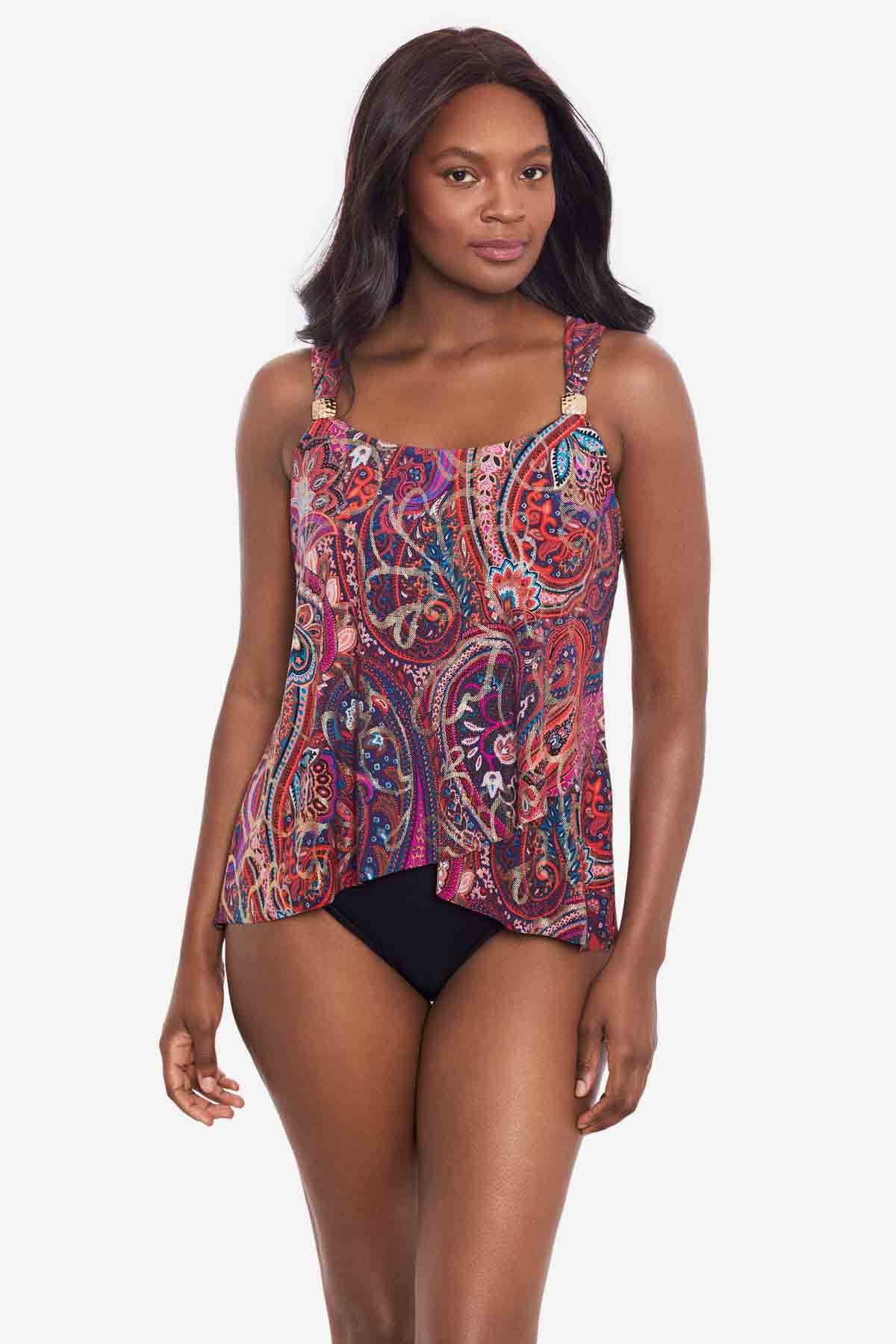 Dazzle Dynasty Tankini Top for Women - Stylish Swimwear for Beach, Pool & Summer Vacations