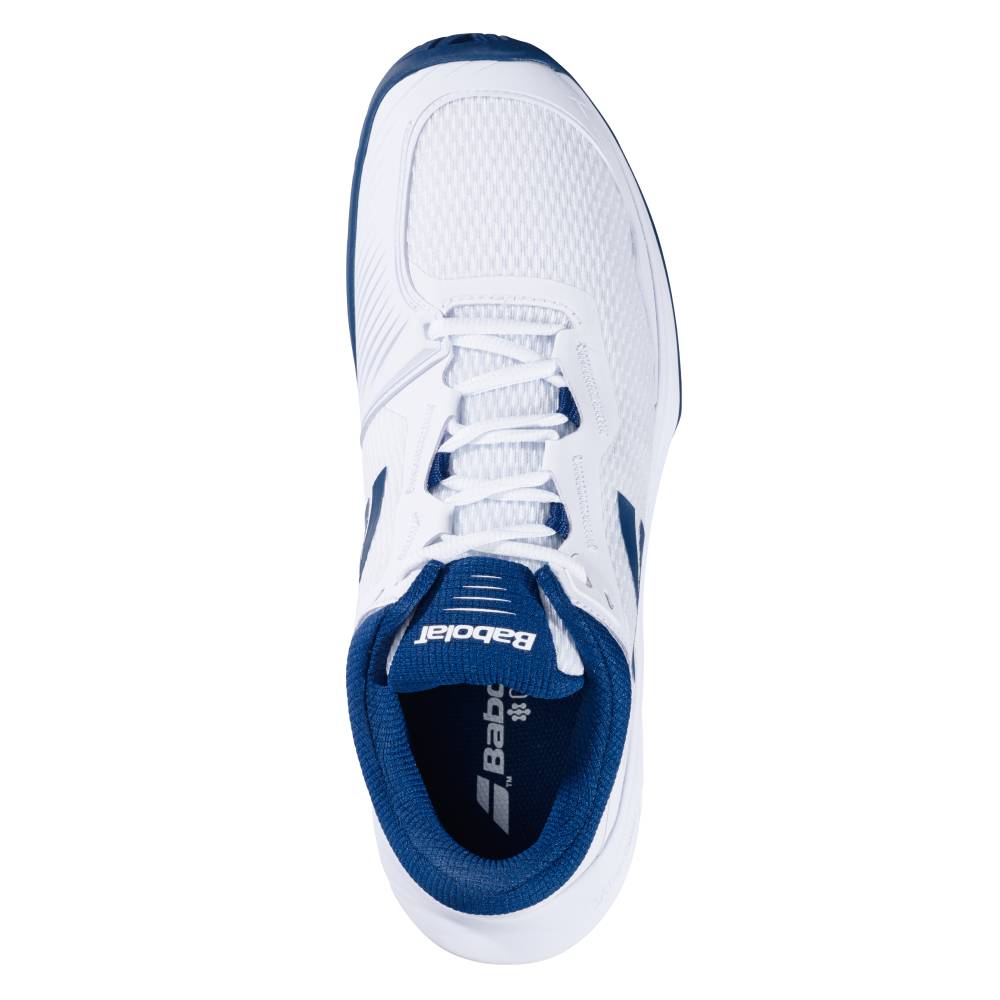 Babolat SFX 4 Men's Tennis Shoes - White & Blue - Lightweight Performance Court Shoes for Men - Perfect for Tennis, Pickleball & Casual Wear