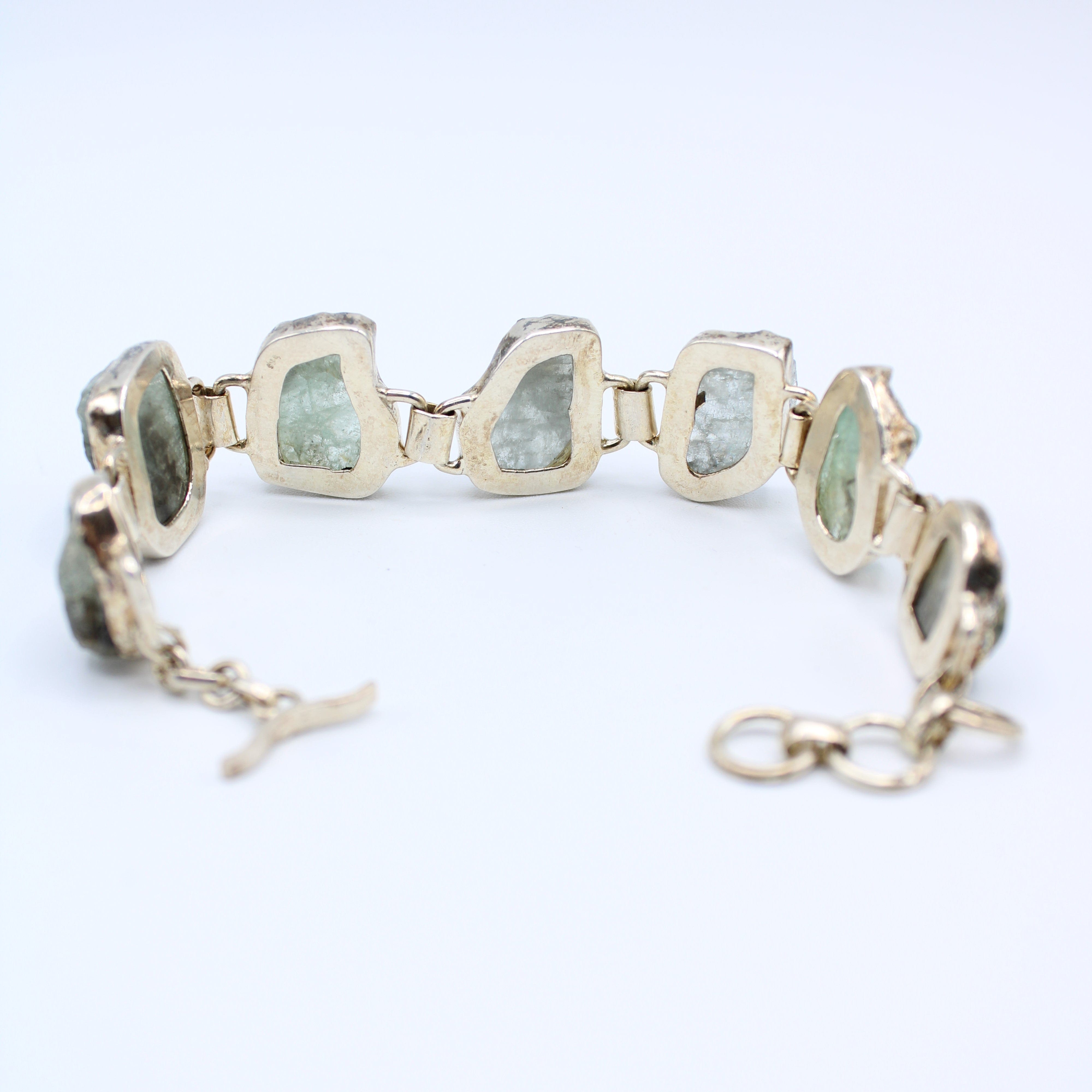 Elegant Aquamarine Sterling Silver Bracelet for Women - Perfect for Weddings, Anniversaries & Everyday Wear