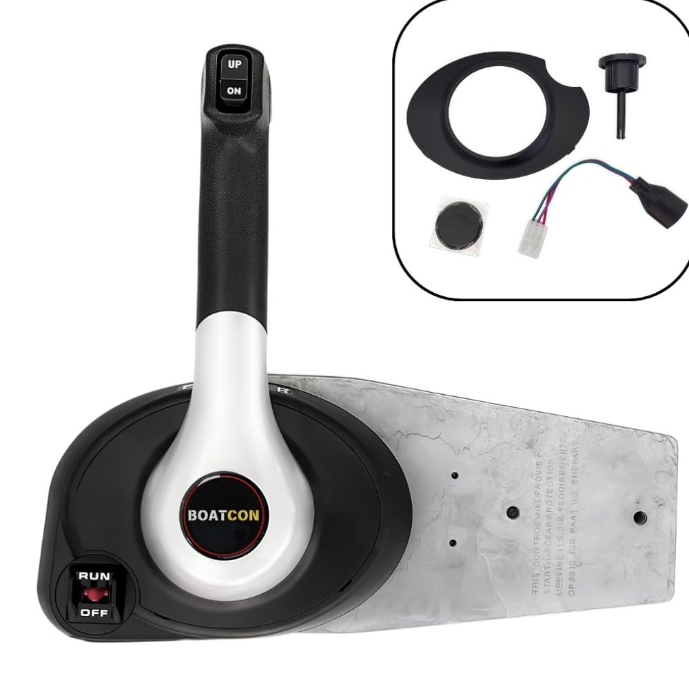Mercury Outboard Engine Remote Control Panel - 4000 Gen II 883710A02 Side Mount with Power Trim & Stop Switch for Boats, Fishing & Marine Applications