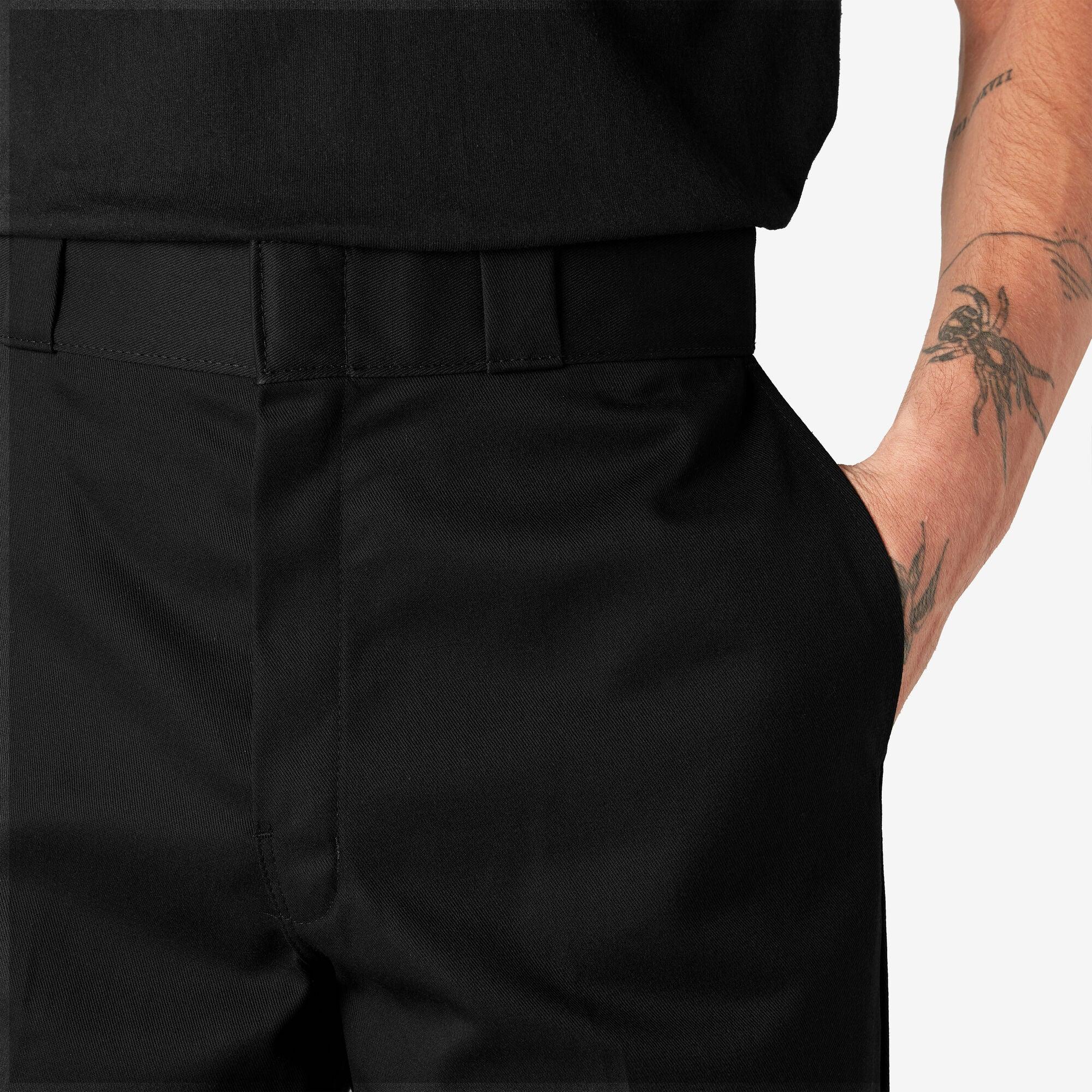 Loose Fit Double Knee Work Pants for Men - Durable Black Cargo Pants for Construction, Landscaping & Outdoor Work