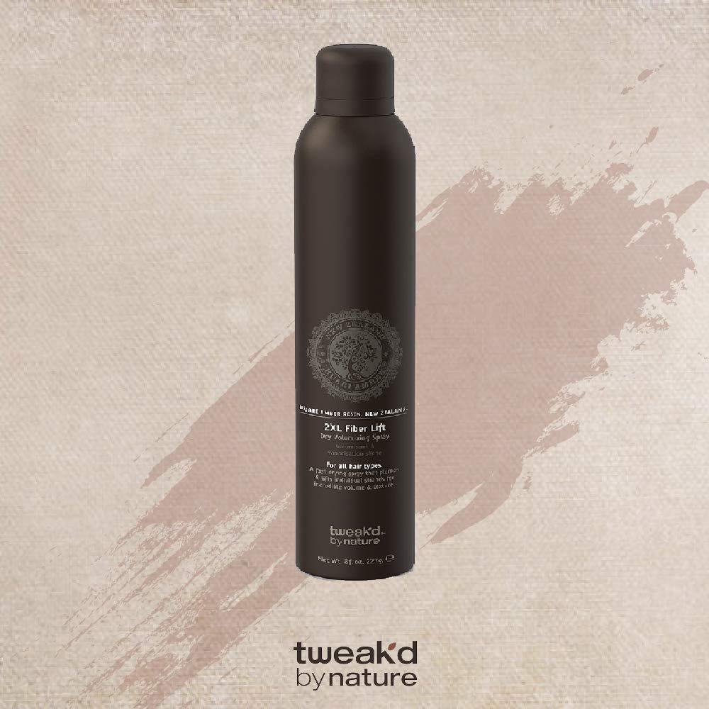 Tweak'd 2XL Fiber Lift Dry Volumizing Spray with Kauri Amber Resin - 8 oz Hair Volumizer for Fine, Flat Hair | Adds Instant Volume & Texture for All-Day Hold | Perfect for Styling, Updos & Special Occasions