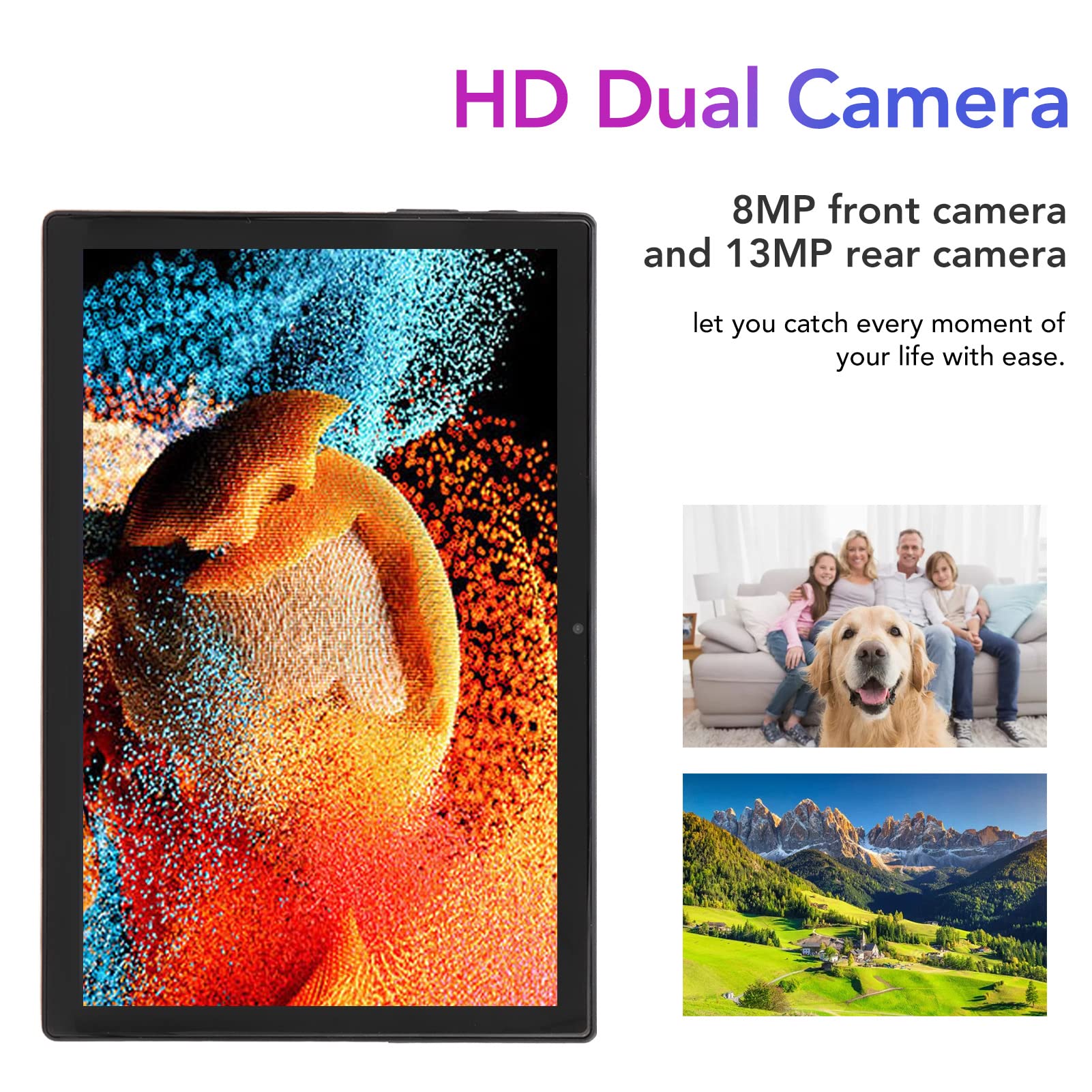 CHICIRIS 10.1 Inch Tablet PC - 10GB RAM 256GB Storage, High Resolution Screen for Reading & Entertainment (Gold) | Perfect for Students, Professionals & Home Use
