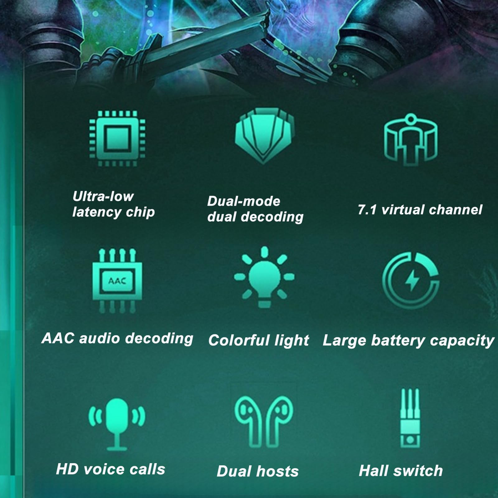 BT 5.1 Wireless Earbuds with Wireless Charging Case, IPX4 Waterproof Stereo Headphones, Built-in Mic, Premium Sound & Deep Bass - Perfect for Sports, Running, Gym & Outdoor Activities