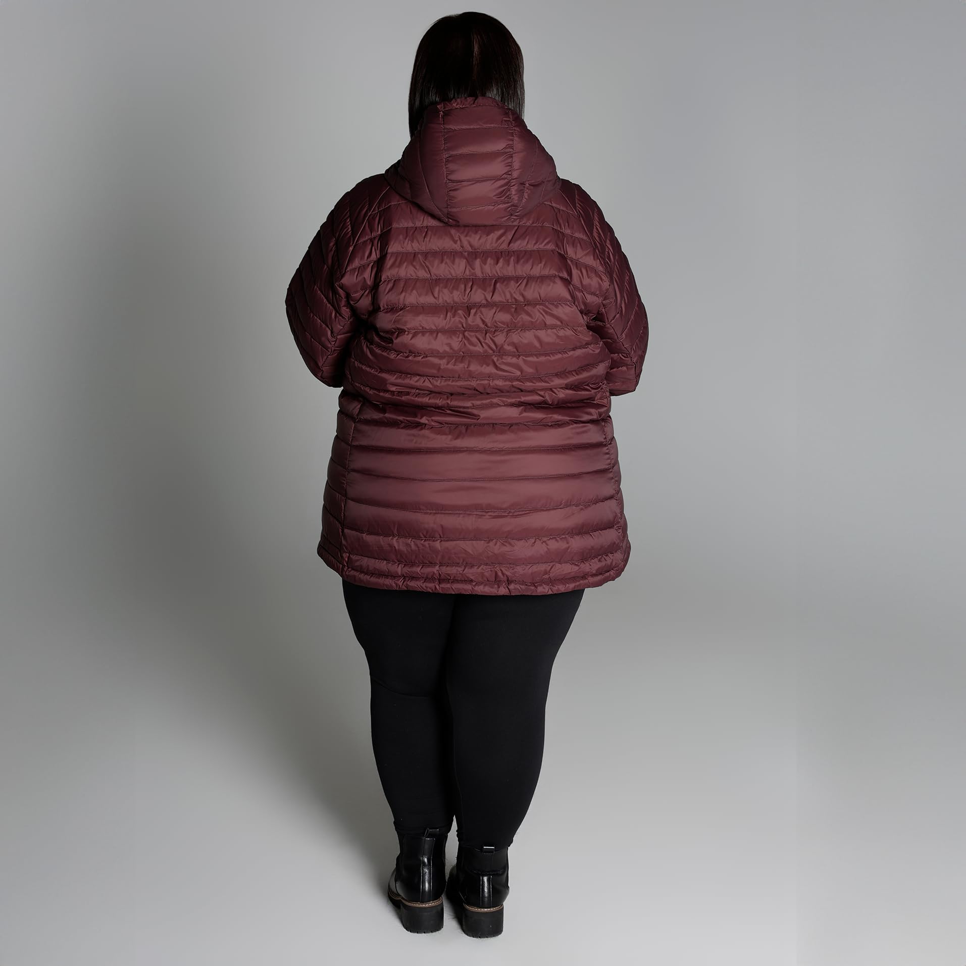 Women's Plus Size Packable Down Jacket 1X-6X - Lightweight Hooded Puffer Coat for Spring & Fall | Warm Travel Jacket for Outdoor Activities & Daily Commute