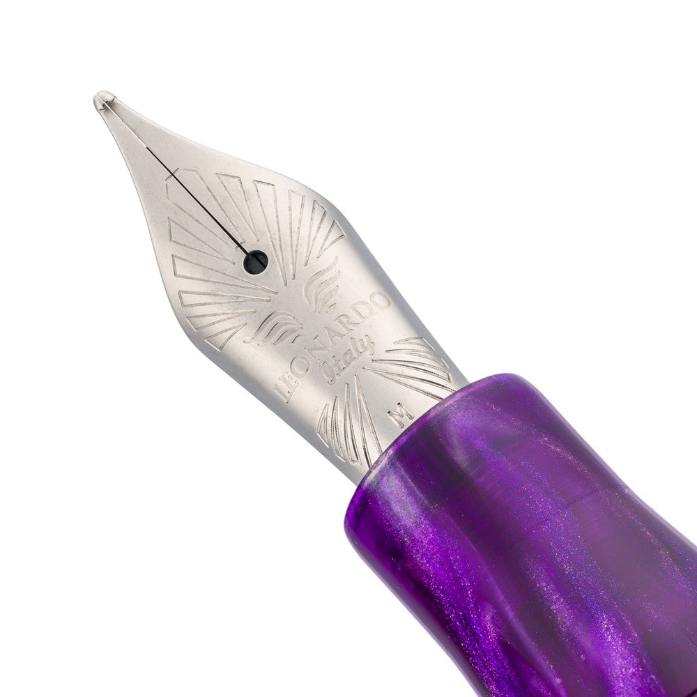 Leonardo × @nibsandflourishes Fioritura Viola Fountain Pen with Rhodium Trim - Elegant Writing Instrument for Calligraphy, Journaling & Gift Giving