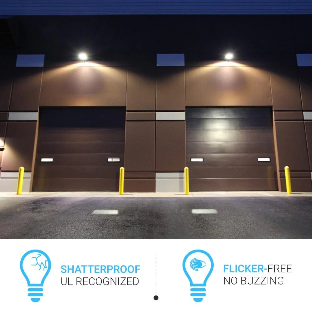 100W LED Wall Pack Light with Dusk to Dawn Photocell Sensor - 5700K Daylight White, 14900 Lumens, 120-277V AC, IP65 Waterproof, UL & DLC Certified - Perfect for Outdoor Security Lighting, Parking Lots, and Building Facades