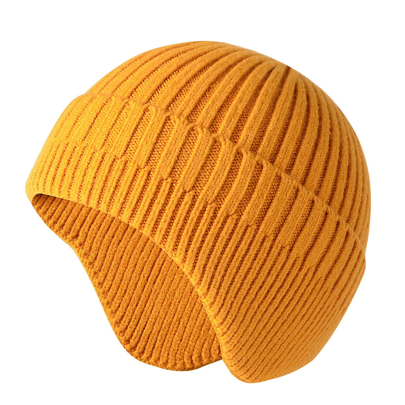 Unisex Winter Knitted Beanie with Earflaps - Warm Thickened Skull Cap for Men & Women | Cold Weather Outdoor Activities, Skiing, Snowboarding