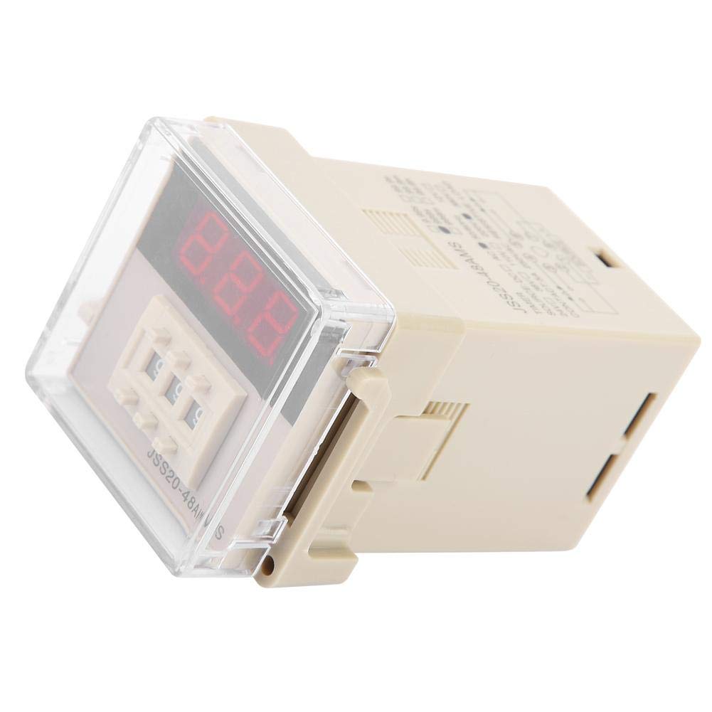 JSS20-48AMS Digital Timer Relay 1-999S AC 220V Power On Delay Module with LED Display - Medium Power Control for Industrial Automation, HVAC Systems & Electrical Equipment