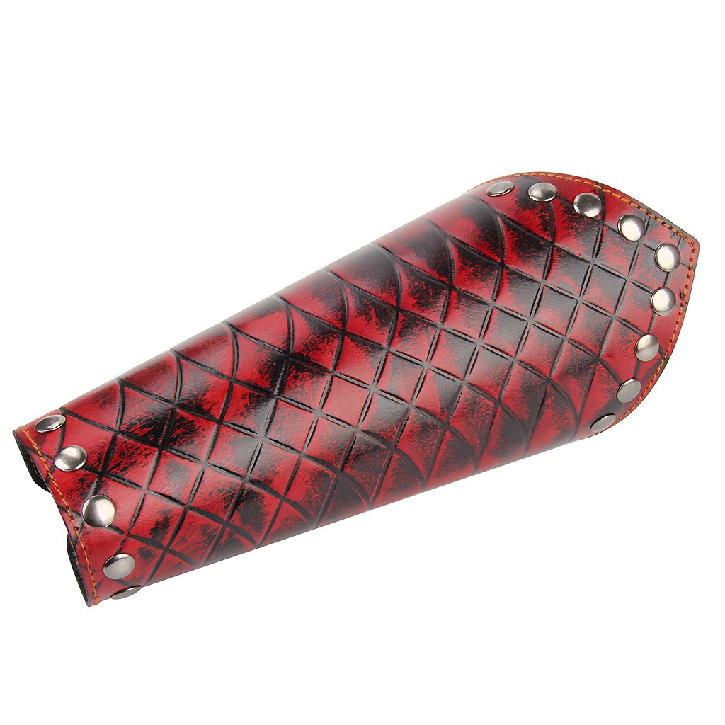 JAOYU Genuine Leather Bracers - Medieval Arm Armor Cuffs for Men & Women - Viking Cosplay Gauntlets, LARP Accessories & Renaissance Festival Jewelry - Perfect for Halloween Costumes, Role Playing & Historical Reenactments