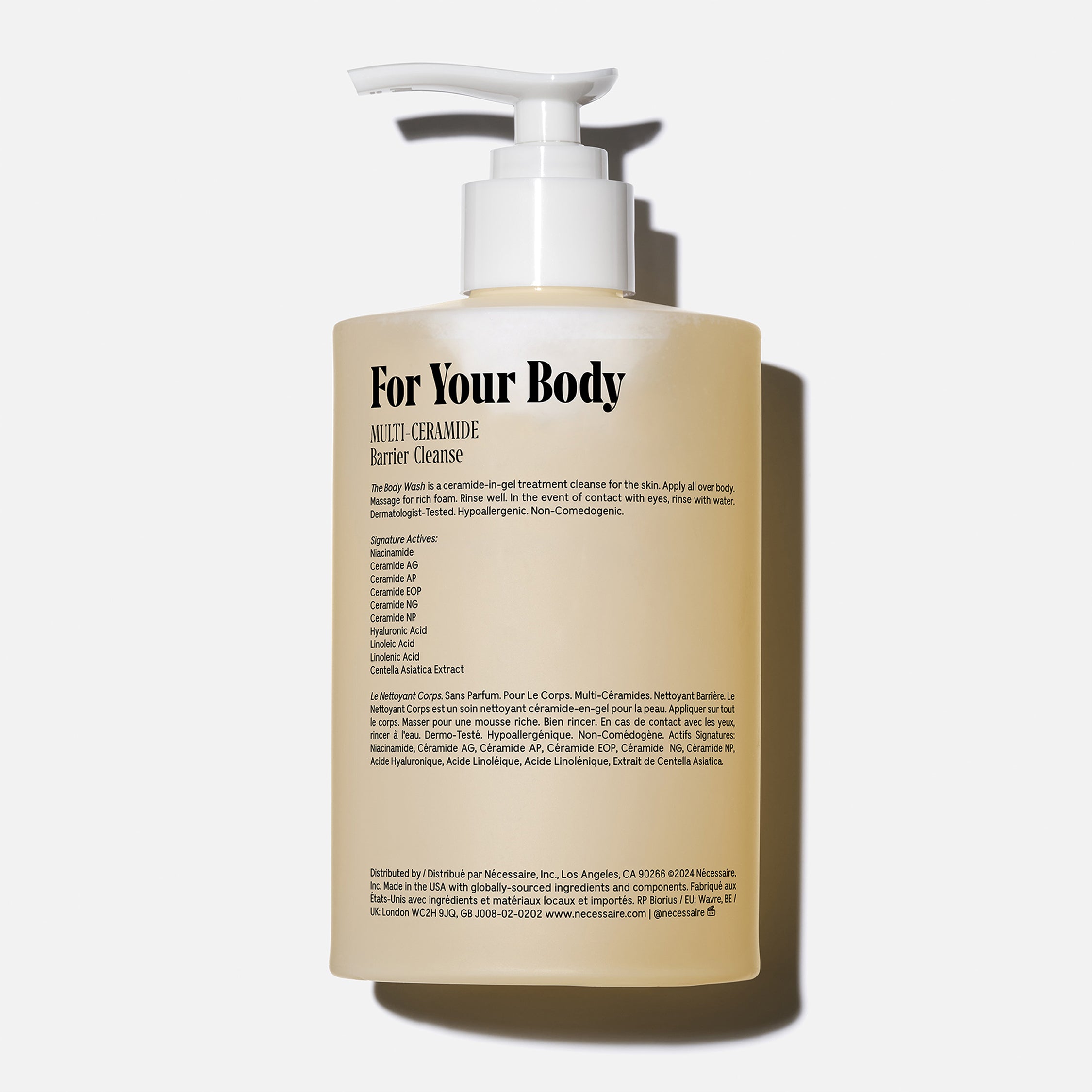 Fragrance-Free Body Wash for Sensitive Skin - Gentle & Hydrating Daily Shower Gel - Perfect for Dry, Irritated Skin & Allergy-Prone Users