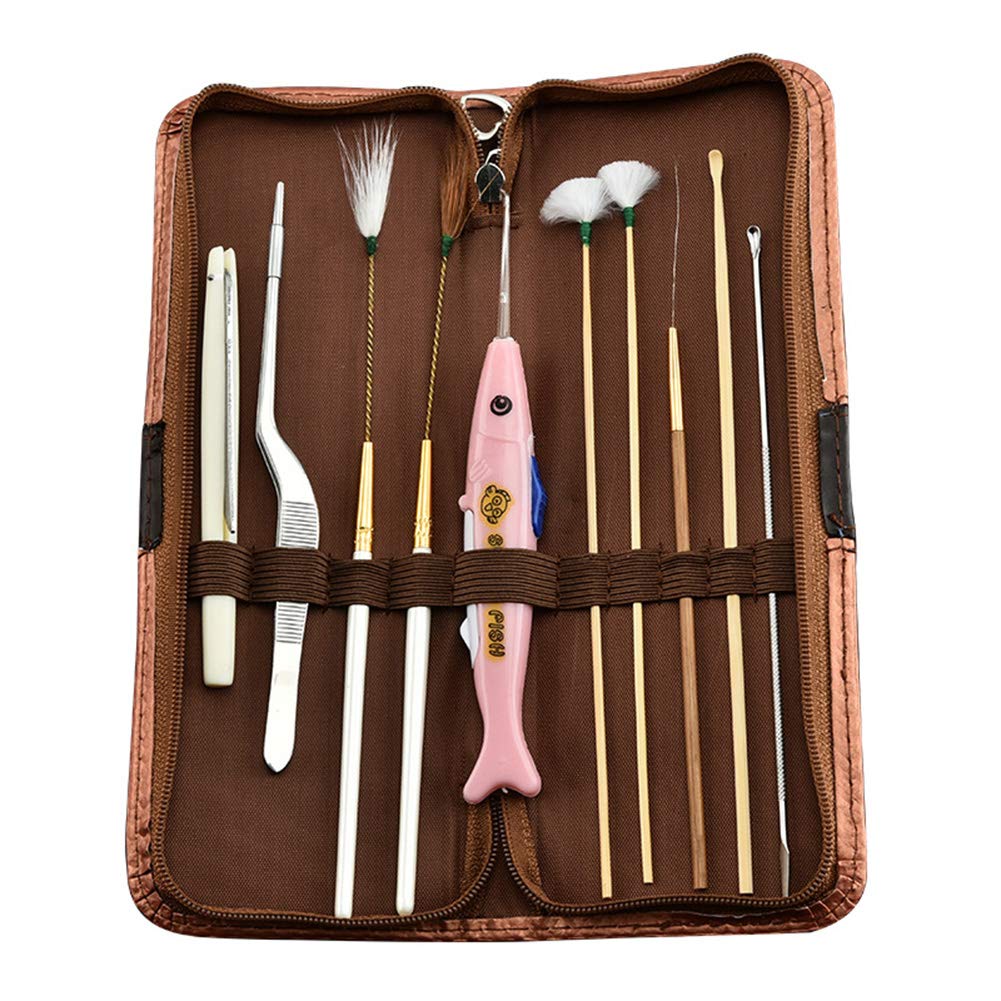Hovico 10Pcs Ear Wax Remover Kit with Spoon & Brush - for Safe Ear Cleaning at Home