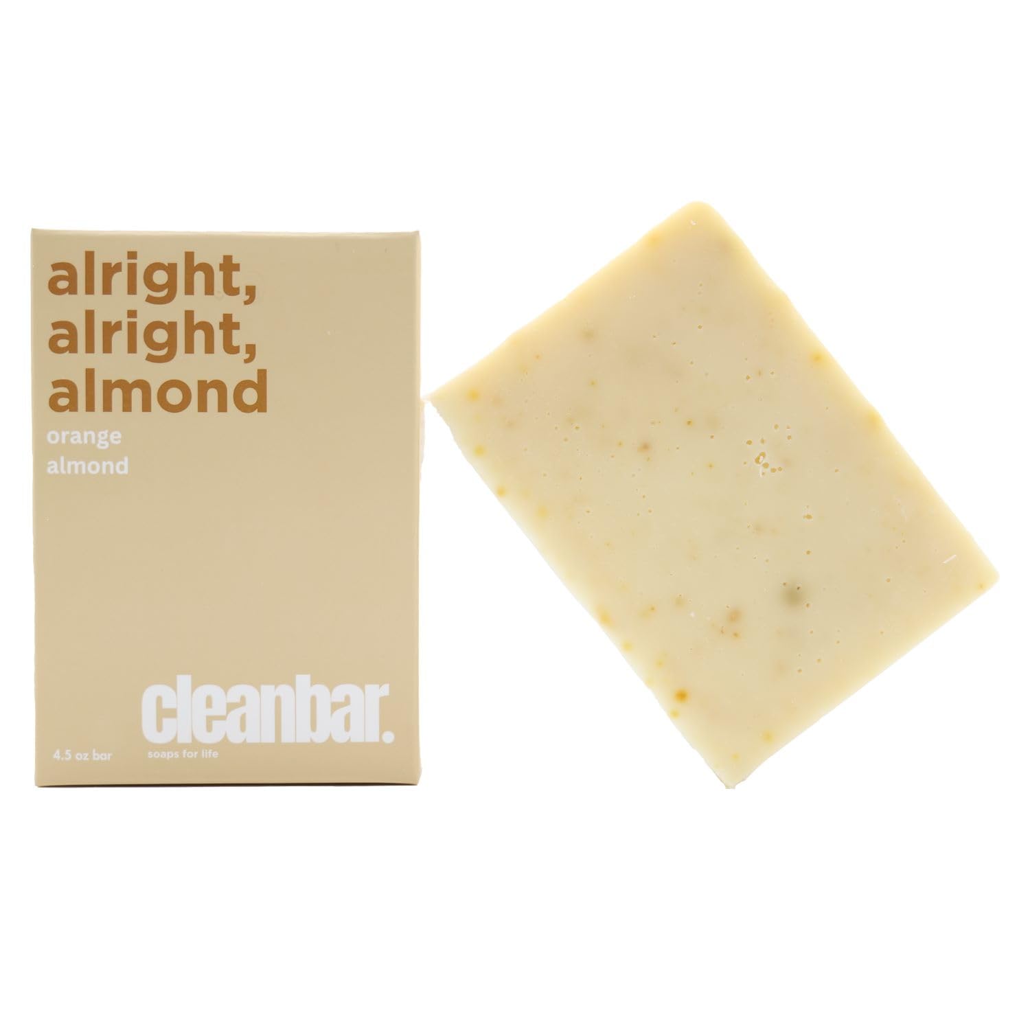 All-Natural Almond & Orange Exfoliating Bar Soap - Organic, Moisturizing & Gentle for Dry Skin - Perfect for Shower, Bath & Gift Giving