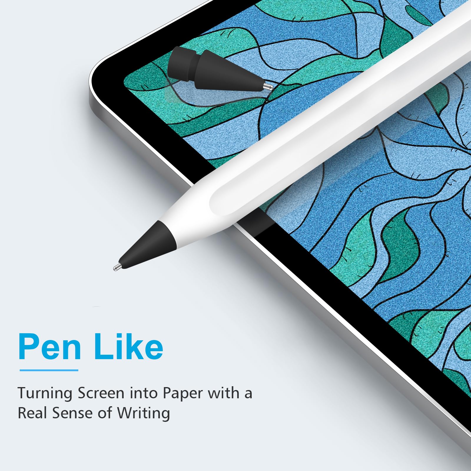 Apple Pencil Tips 2-Pack for Pro/1st/2nd Gen - Precise 0.72mm Nibs for iPad Drawing & Note-Taking