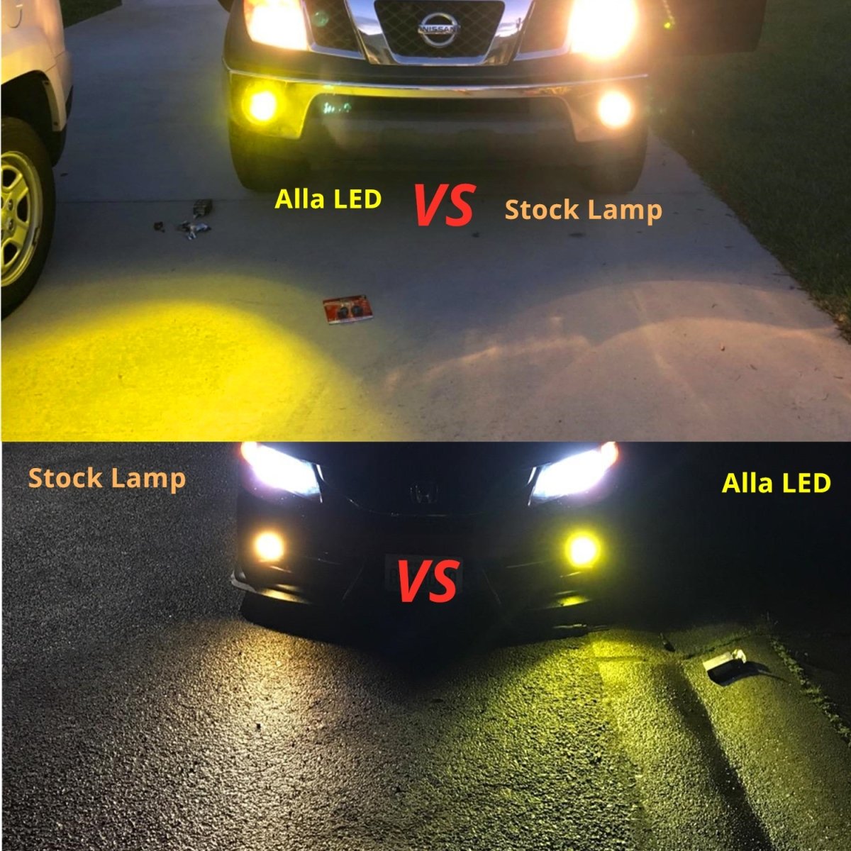 COB 72 H8 H11 LED Fog Light Bulbs - 6500K White, 8000K Blue, 3000K Amber Yellow - High Brightness Waterproof Fog Lights for Cars, Trucks, SUVs - Perfect for Night Driving, Off-Roading, and Inclement Weather Conditions