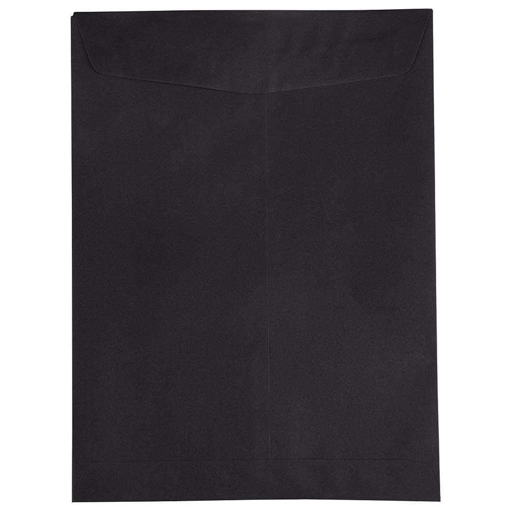 JAM PAPER 9 x 12 Inch Open End Catalog Envelopes - Smooth Black - Pack of 250 Bulk Business Envelopes for Mailing, Invoices, and Documents - Perfect for Offices, Schools, and Mailing Services