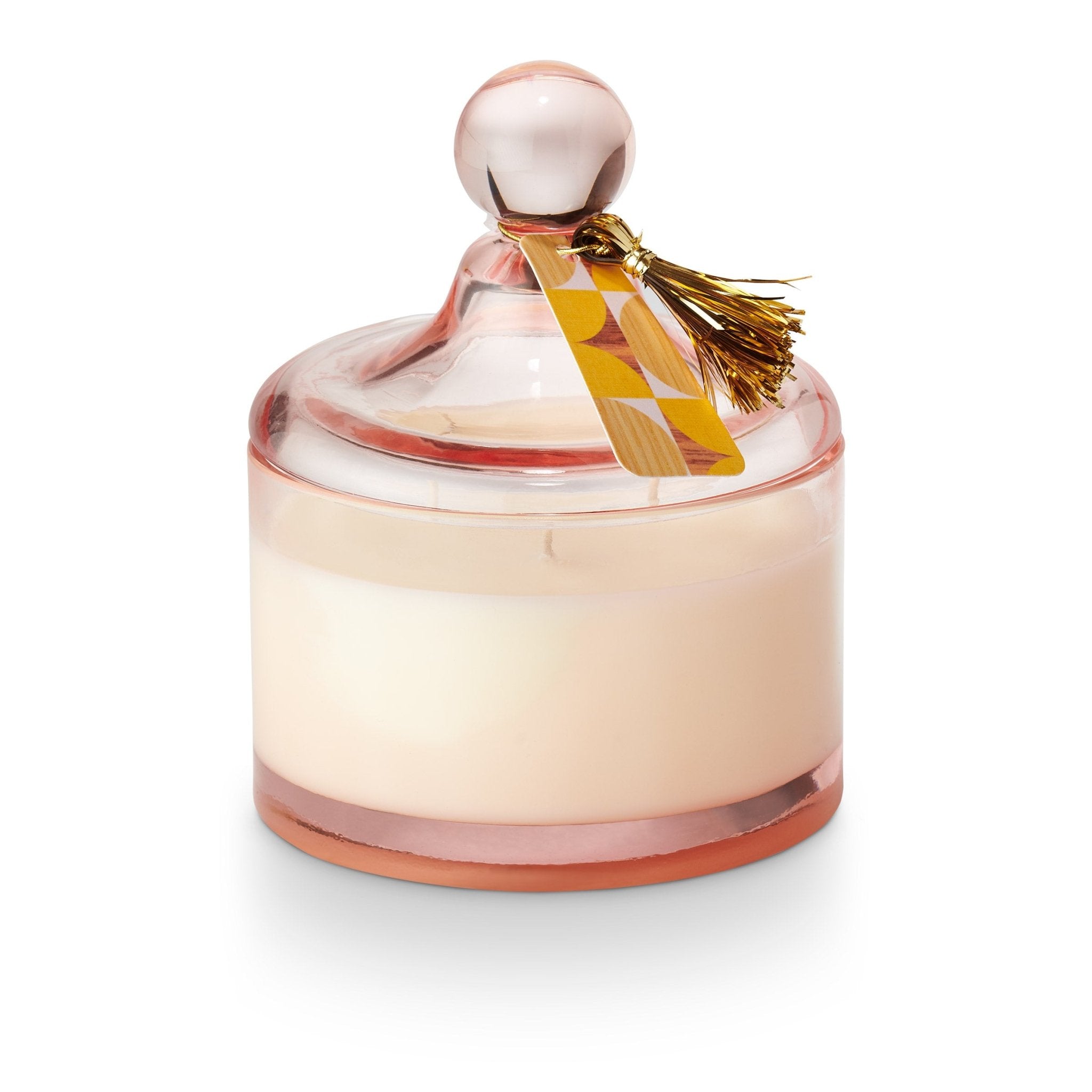 Popcorn Garland Lidded Glass Jar - Decorative Storage Container for Kitchen, Bathroom & Party Decor | Perfect for Candy, Spices, and DIY Crafts