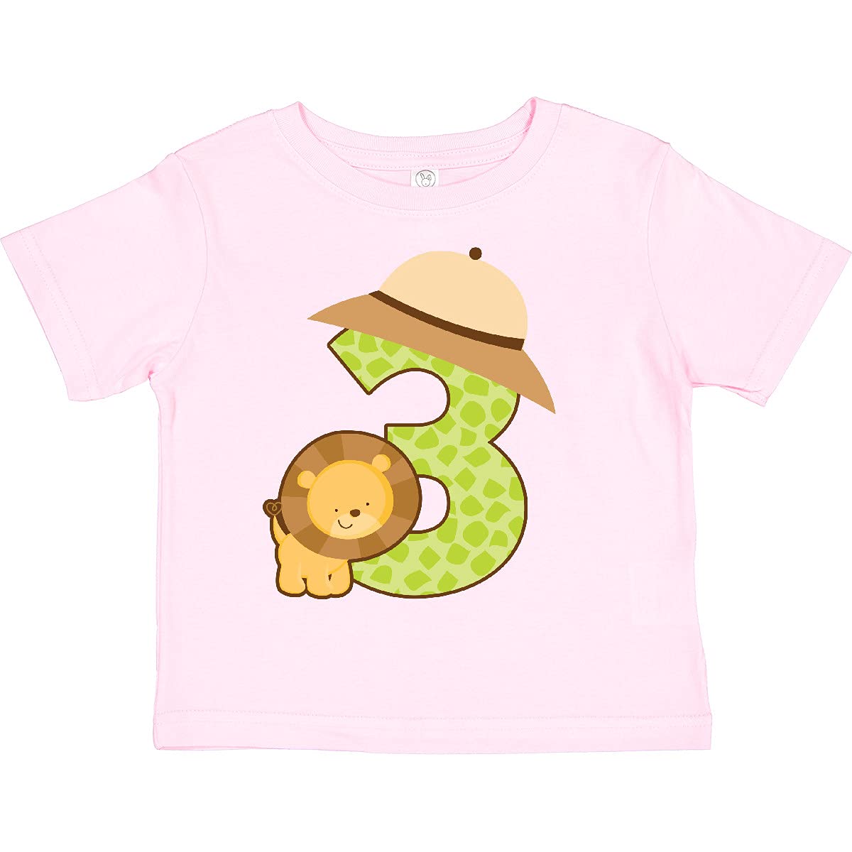 Inktastic Safari 3rd Birthday T-Shirt for 3 Year Old Boys & Girls - Cute Animal Print Toddler Tee for Birthday Parties, Zoo Trips & Everyday Play