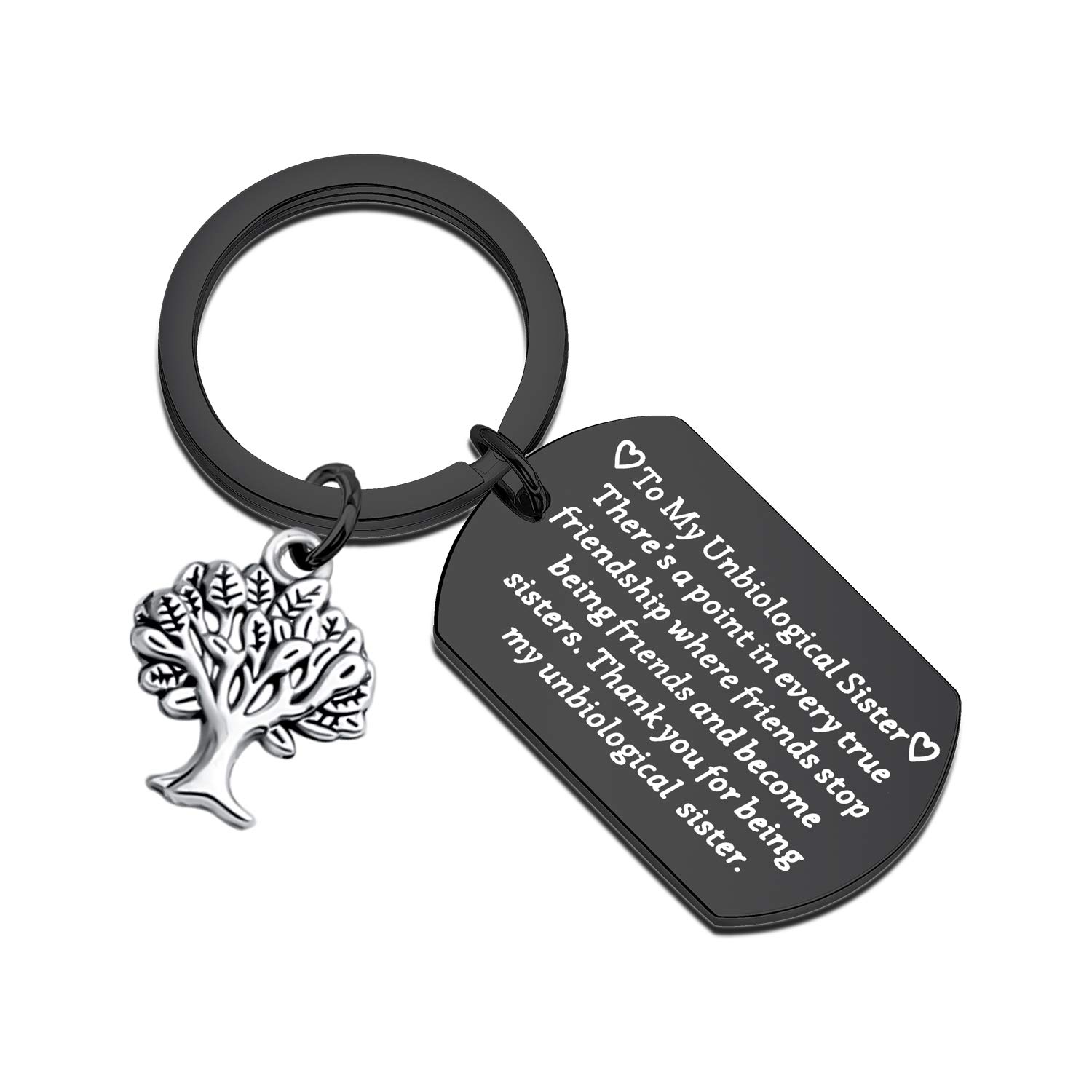 FUSTMW Soul Sister Keychain - Unique Friendship Gifts for Best Friend, Personalized Keychain for Sister, Birthday, Christmas, or Everyday Carry