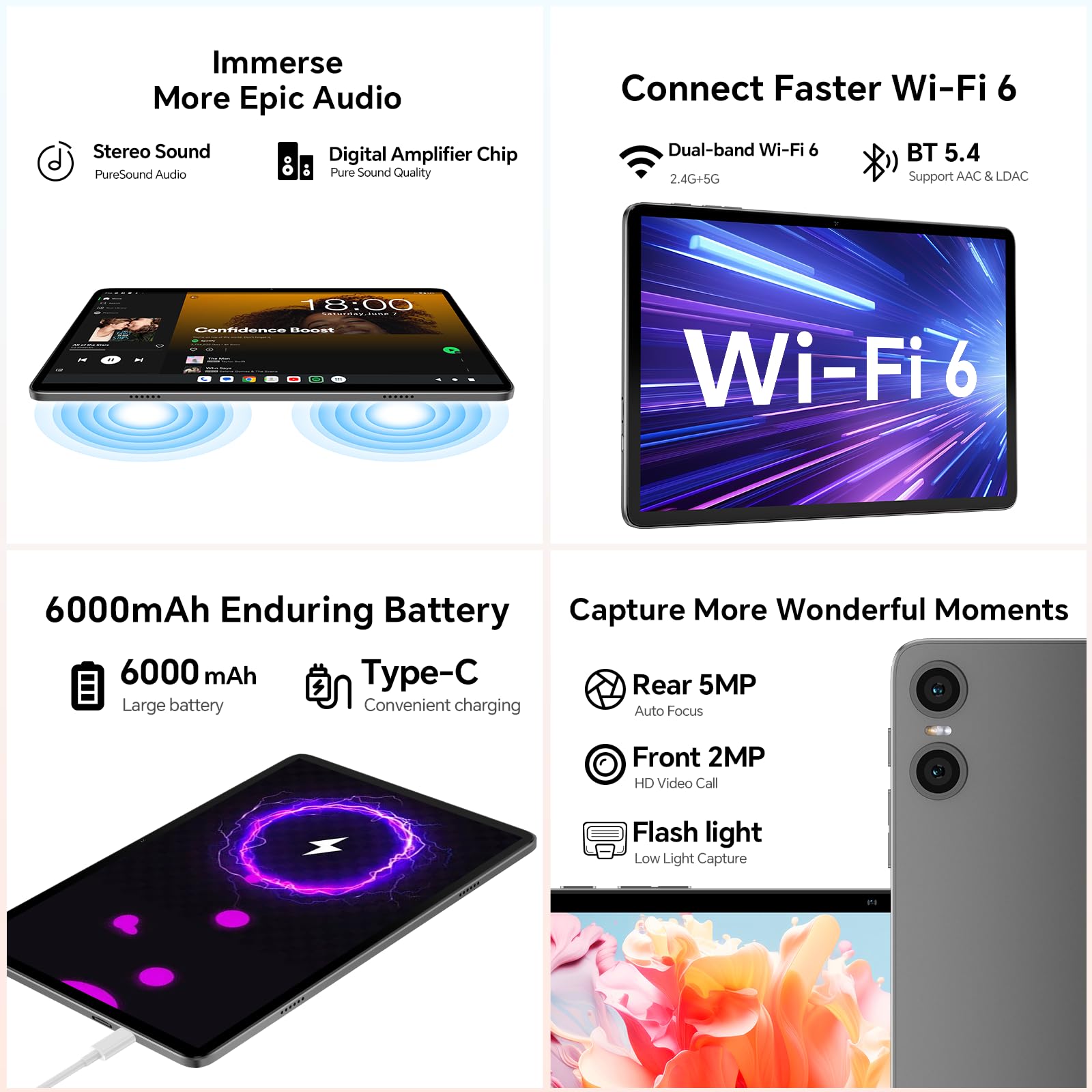 TECLAST 10-inch Android 14 Tablet with Keyboard - 10GB RAM 128GB Storage (Expandable to 1TB), WiFi 6, Bluetooth 5.4, 6000mAh Battery, GPS - 2-in-1 Laptop Tablet with Keyboard, Mouse, Case & Stylus - Perfect for Work, Study & Entertainment