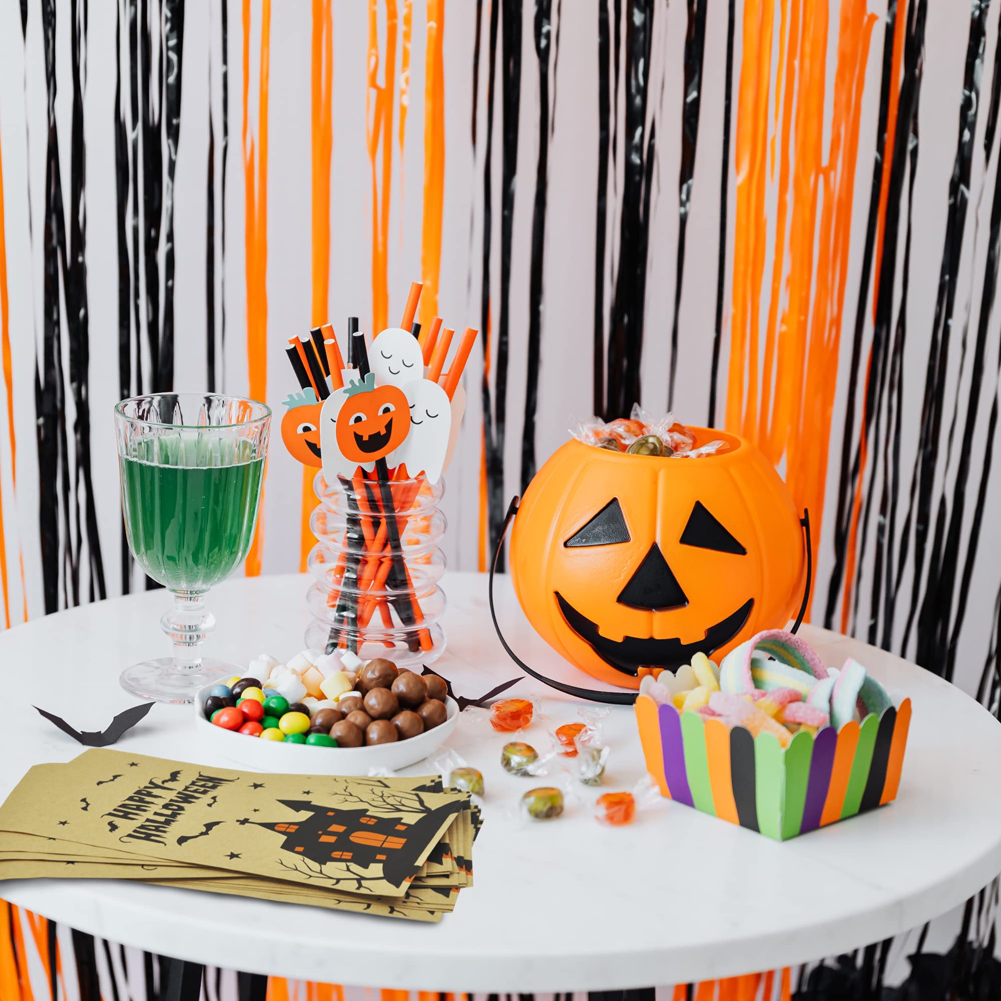 80PCS Halloween Treat Bags for Trick or Treating - Durable Candy Bags for Halloween Parties, School Events & Classroom Treats - Perfect for Kids Costume Parties & Neighborhood Trick or Treating