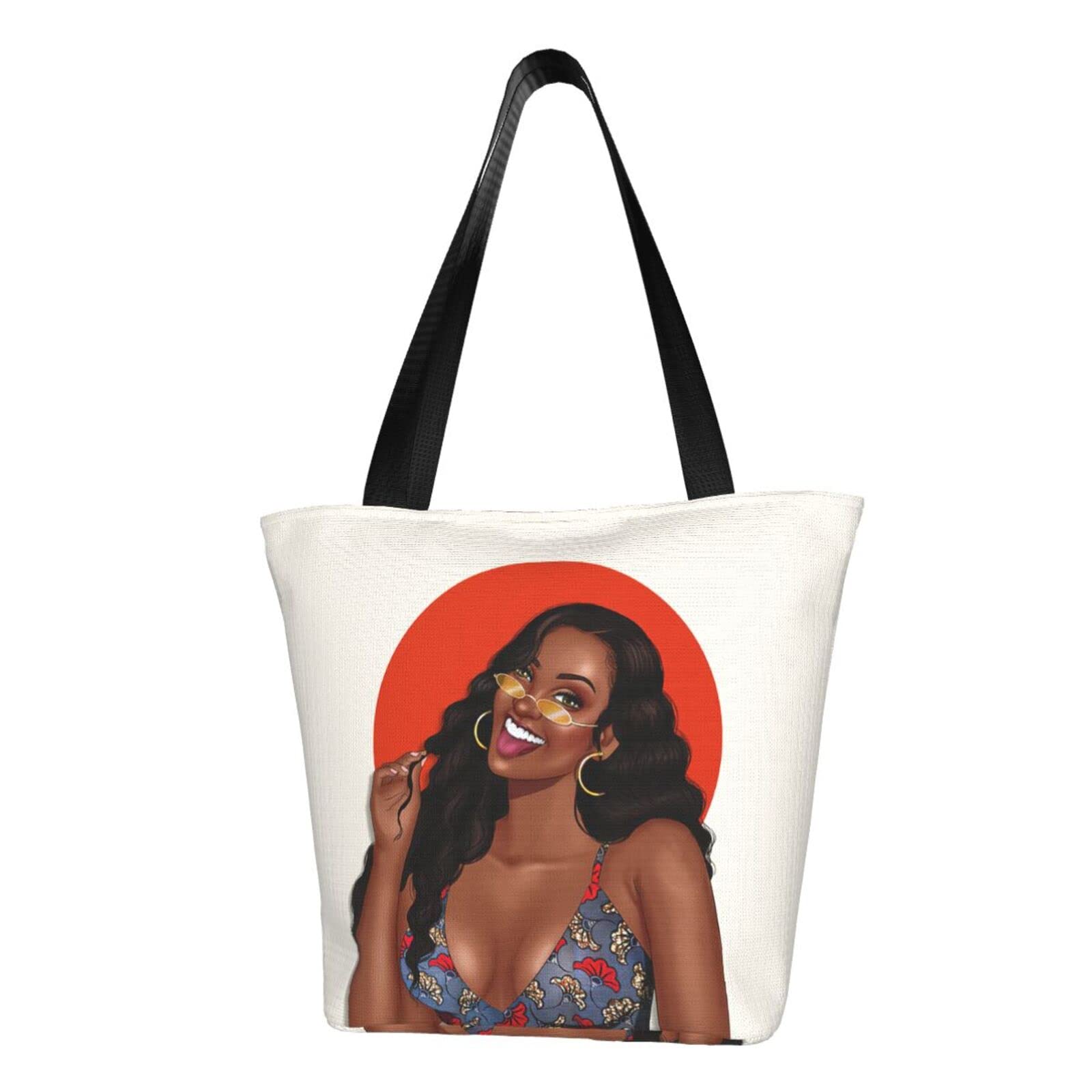 Stylish African American Tote Bag for Women - Durable Shoulder Handbag for Work, Travel, Business, Beach, Shopping & School | Perfect for Everyday Use, Office Commute & Weekend Getaways