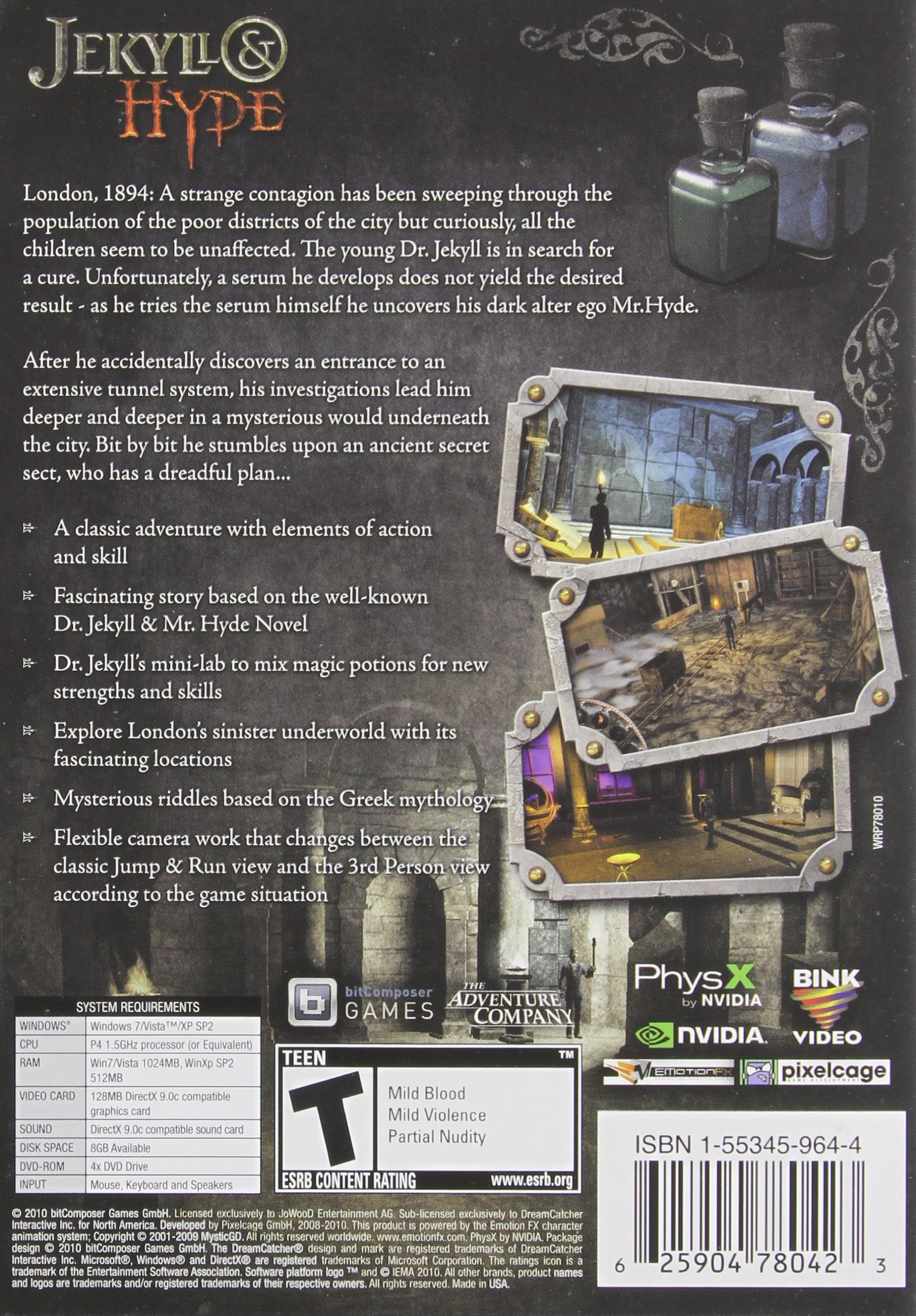 Jekyll and Hyde - Classic Horror Adventure Game for PC | Mystery, Thriller & Psychological Horror | Perfect for Halloween & Horror Fans