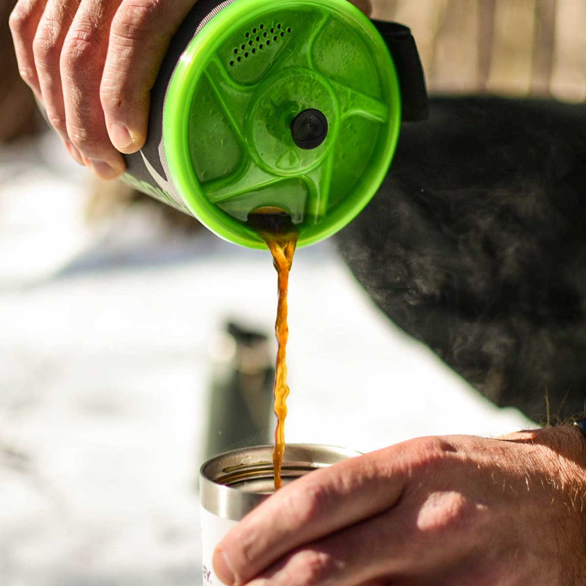 Jetboil Coffee Press Silicone - Portable Coffee Maker for Camping, Hiking & Travel - Compatible with Jetboil Stoves