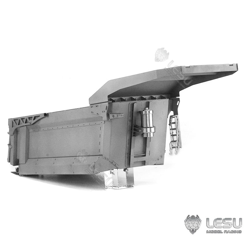 1/14 Scale LESU Metal Unpainted Bucket for RC Hydraulic Dumper Truck - DIY Accessory Part Compatible with TAMIYA Models | Perfect for Construction Site Simulation & RC Truck Enthusiasts