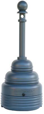 Eagle 1208GRAY Cigarette Receptacle - Outdoor Ashtray for Smoking Areas, Parks & Commercial Buildings | Durable Metal Cigarette Disposal Bin with Lid