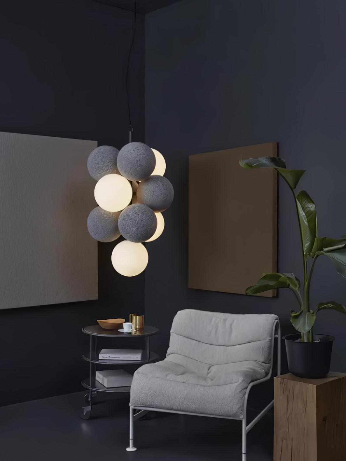 Bubbles Holly Pendant Lamp - Modern Glass Hanging Light Fixture for Living Room, Bedroom, Dining Room & Kitchen Decor