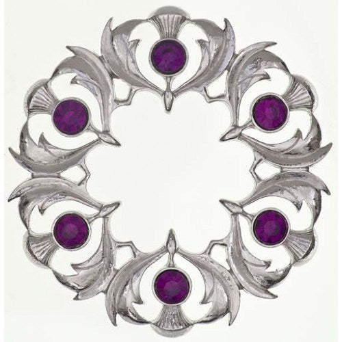 Scottish Thistle Plaid Brooch Pin - Vintage Celtic Jewelry for Women - Perfect for Tartan Day, Highland Outfits & Clan Gatherings
