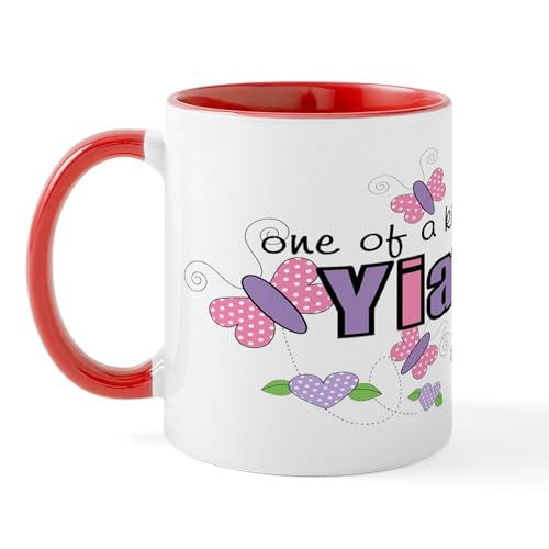 White/Red Inside - One Of A Kind Yiayia Mug