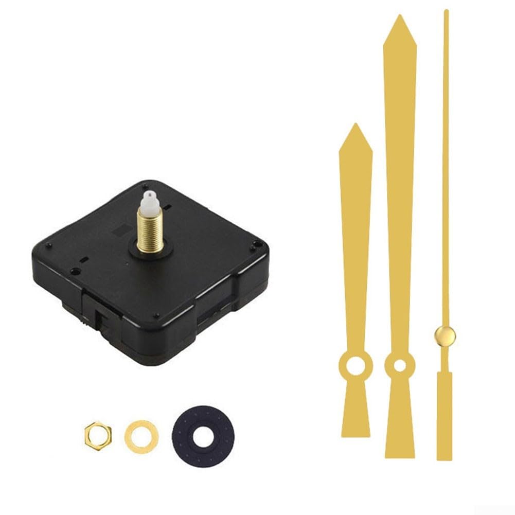 High-Quality Clock Movement Mechanism for DIY Craft Clocks, Metal Wall Clocks & Home Decor - Ultra Quiet & Precise Timekeeping (Gold) | Perfect for Wall Clocks, Mantel Clocks & DIY Craft Projects