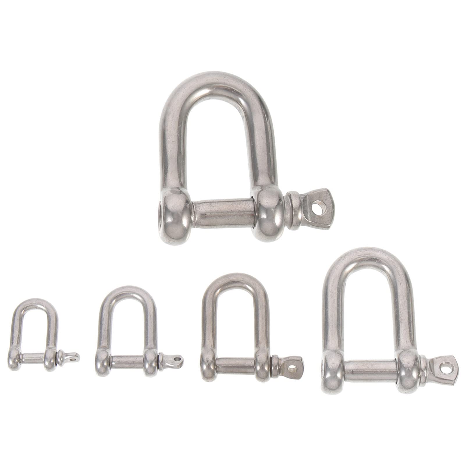 5Pcs Heavy Duty Metal D-Ring Shackles for Off-Road Towing & Recovery - The Ring Cockring Rings Winch Accessories - Perfect for Jeep, Truck, ATV & 4x4 Vehicles (Travel Kit Included)